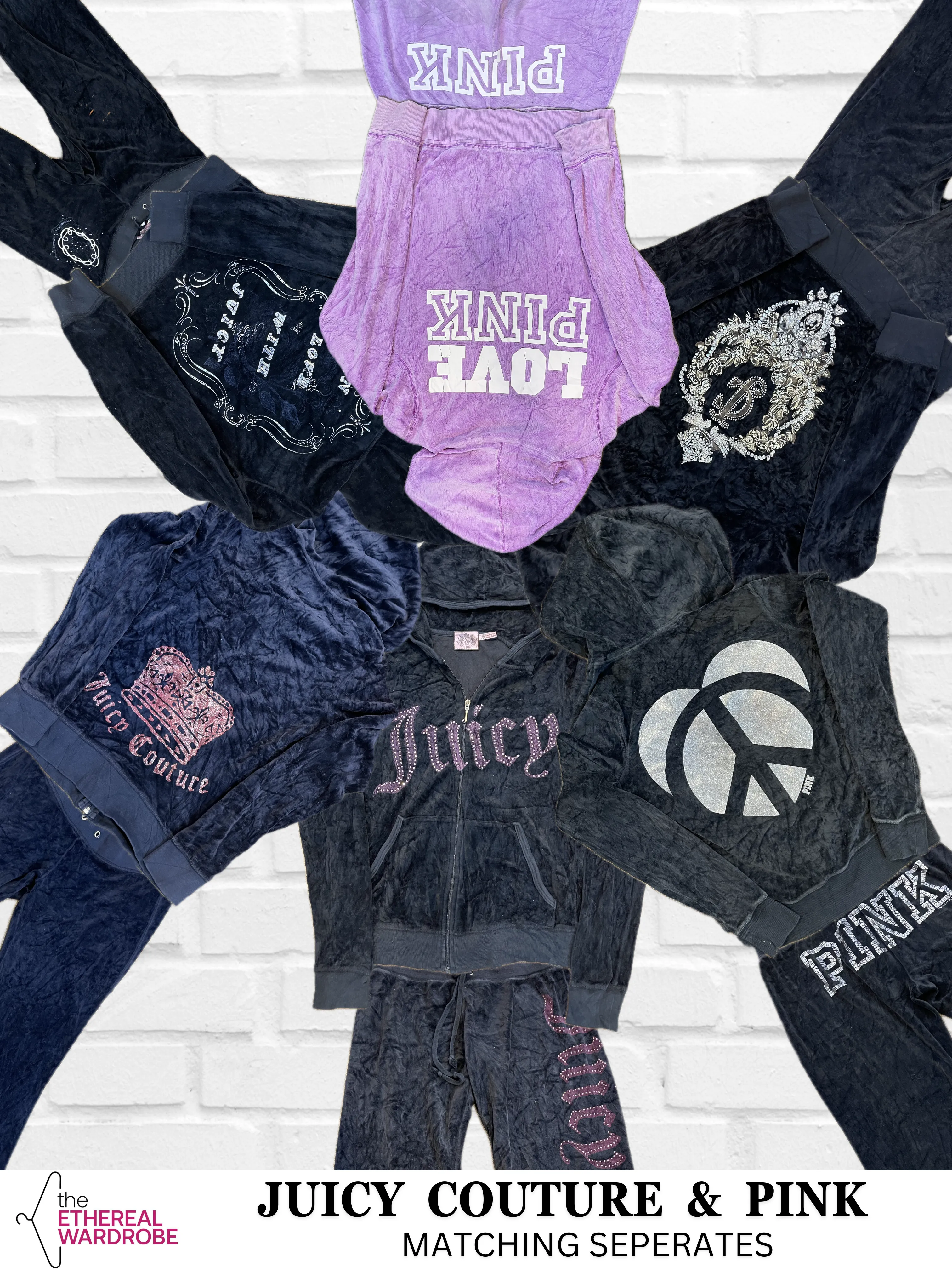 Custom handpick Juicy Couture & Pink 17 Matching Sets Exact as per video