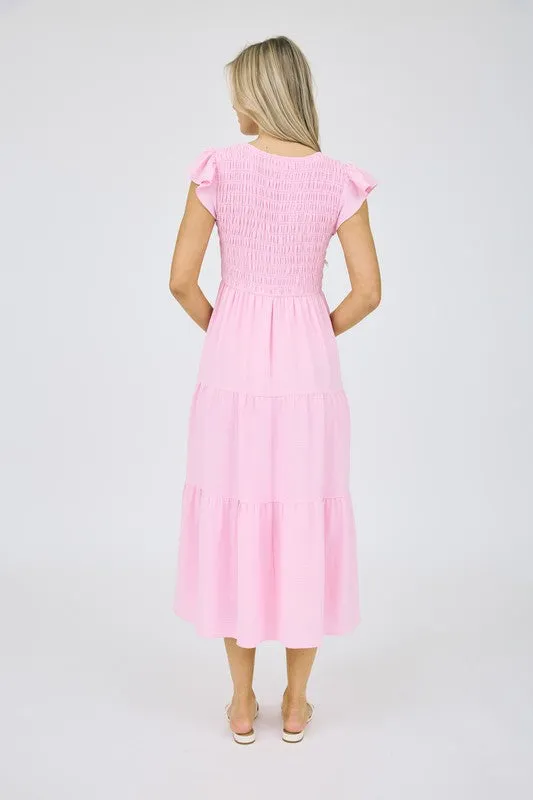 Flutter Sleeve Maxi Dress - Soft and Comfy
