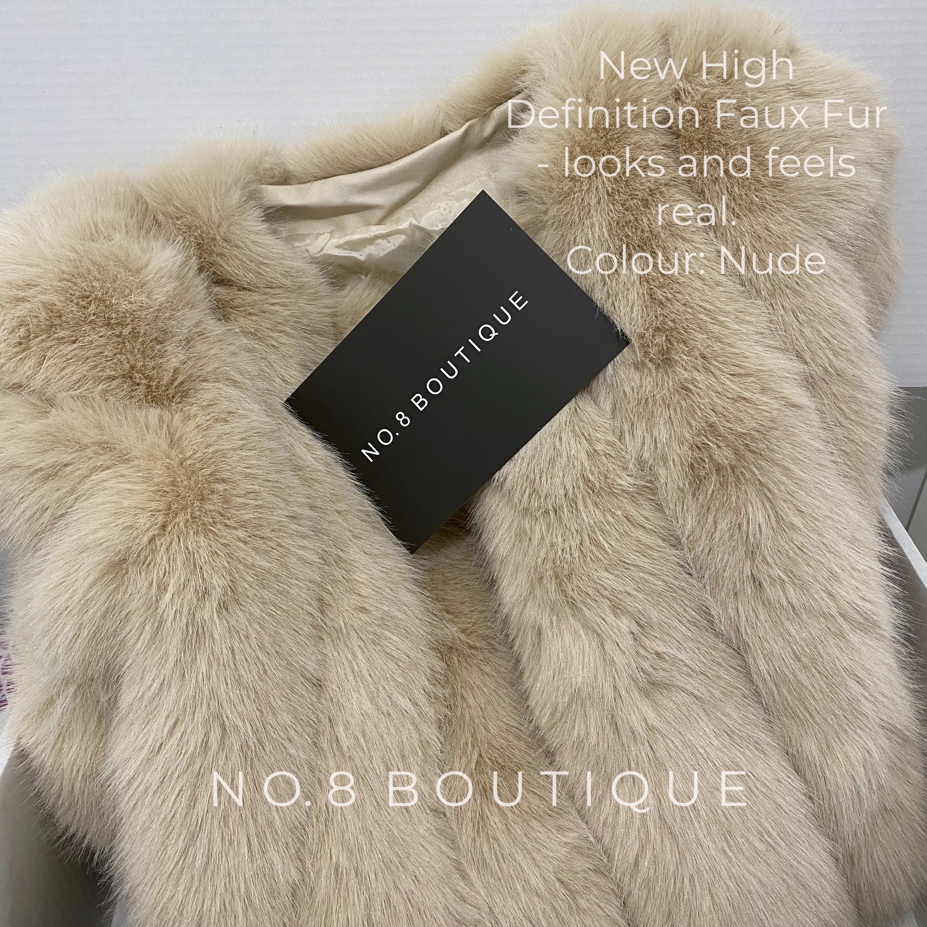 Vienna Straight Row Faux Fur Coat